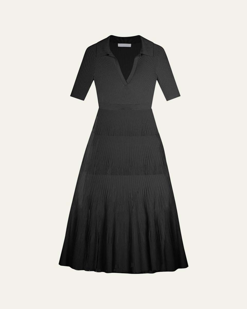 Pati Short-Sleeve Polo Midi Dress
